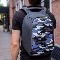 Городской рюкзак Анти-вор XD Design Bobby Camouflage Blue 11л для ноутбука 14