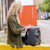 Городской рюкзак Анти-вор XD Design Bobby Camouflage Green 11л для ноутбука 14