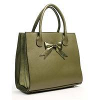 Женская кожаная сумка Italian bags Зеленый (6539_green)