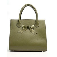 Женская кожаная сумка Italian bags Зеленый (6539_green)