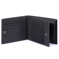 Портмоне Piquadro Black Square Blue с отд. для монет и кред. карт+RFID защита (PU4858B3R_BLU)