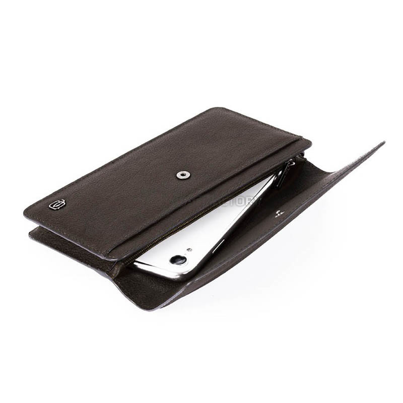 Клатч Piquadro Black Square D.Brown с отдел. д/смартфона+ RFID защита (PP4765B3R_TM)