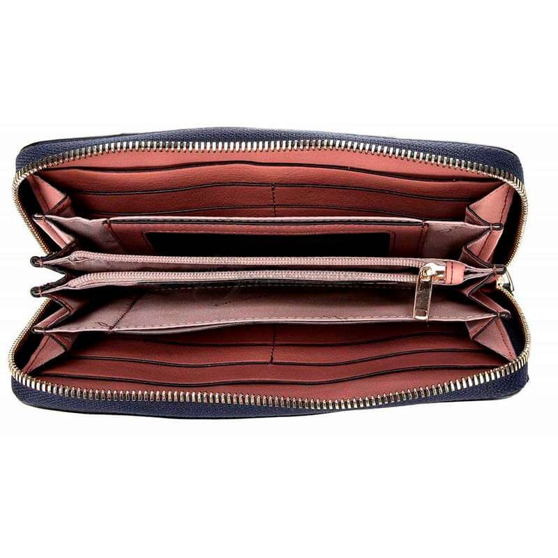 Портмоне кожаное Piquadro Circle N.Blue на молнии с RFID защитой (PD1515W92R_BLU)