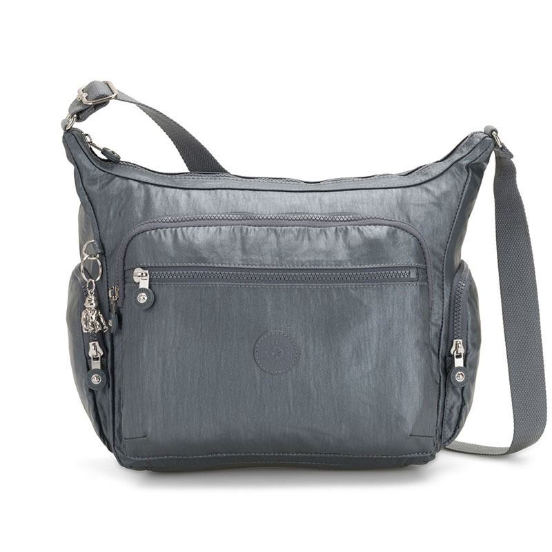 Женская сумка Kipling Basic Plus Gabbie Steel Gr Metal 12л (K22621_H55)