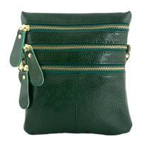 Женская кожаная сумка-планшет Traum Темно-зеленый (7320-34)