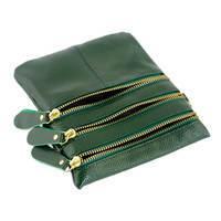 Женская кожаная сумка-планшет Traum Темно-зеленый (7320-34)