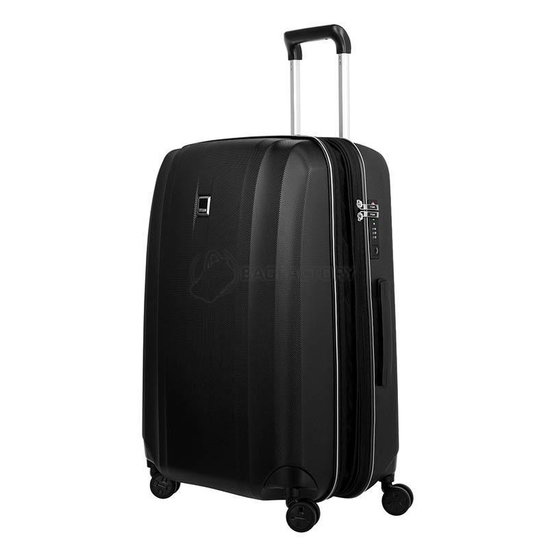 Чемодан на 4 колесах Titan XENON 19 Black M exp. 76/87л (Ti849405-01)