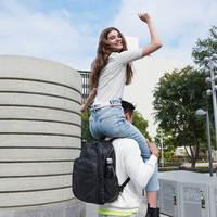 Городской рюкзак Kipling Seoul Raw Black с отд. д/ноутбука 15