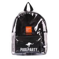 Городской рюкзак Poolparty Plastic Прозрачный с черным (bckpck-plastic-black)