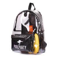 Городской рюкзак Poolparty Plastic Прозрачный с черным (bckpck-plastic-black)