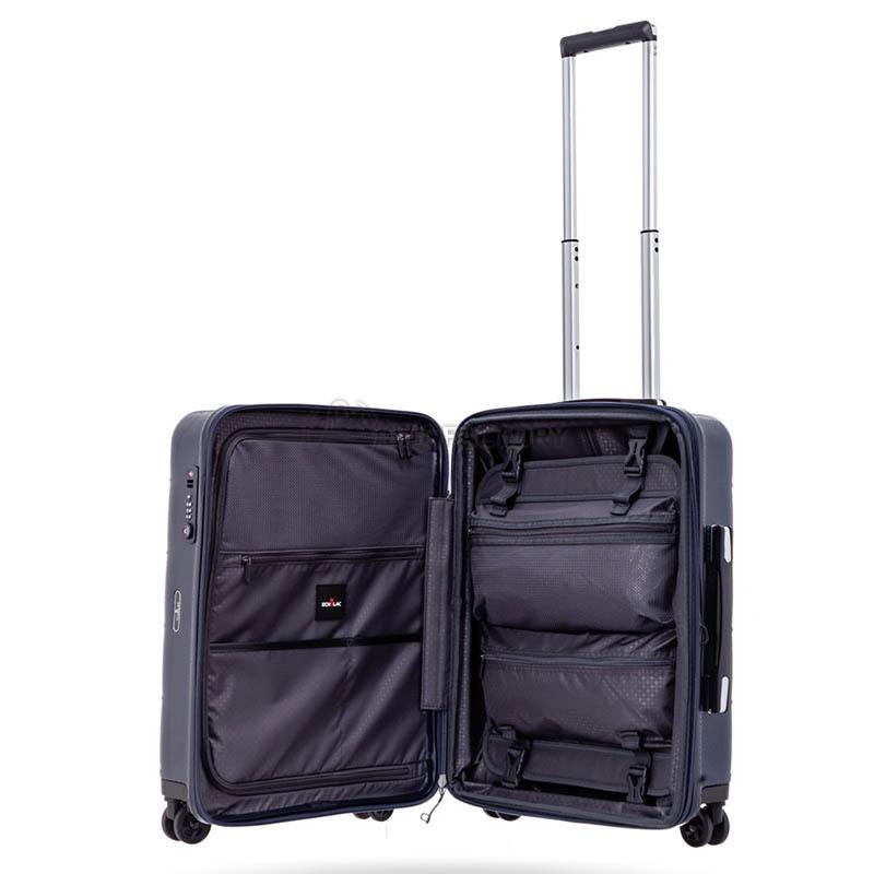Чемодан на 4 колесах Echolac SQUARE PRO Navy S (EcPC185SA-403-40)
