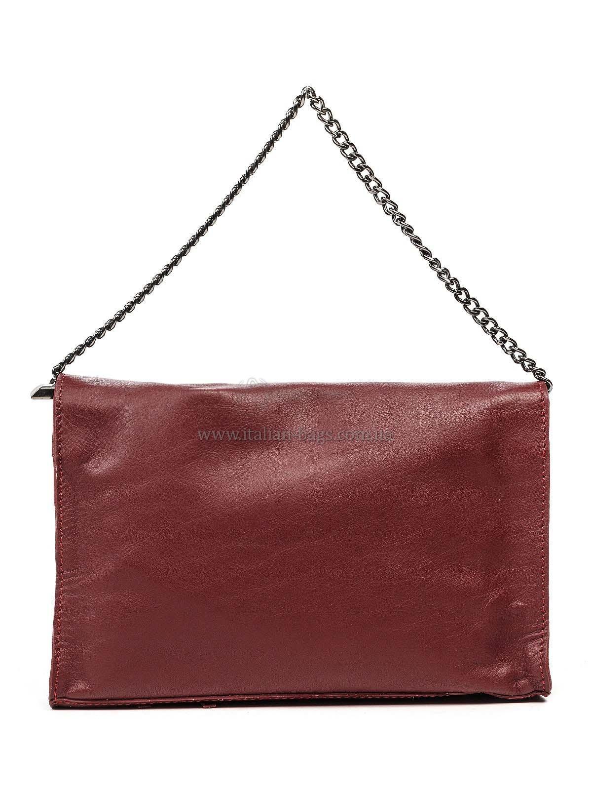 Клатч кожаный Italian Bags Бордовый (1810_bordo)