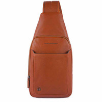 Сумка-рюкзак с одной лямкой Piquadro Black Square Orange с отд. д/iPad (CA4827B3_AR)