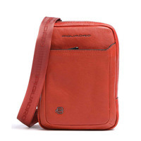 Мужская кожаная сумка Piquadro Black Square Orange с отд. для iPad mini (CA3084B3_AR)