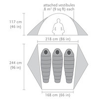 Палатка трехместная Black Diamond Vista Marigold/Gray (BD 800195.MGFR)