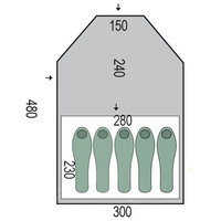 Палатка пятиместная Pinguin Campus 5 Dural Green (PNG 145.5D.Green)