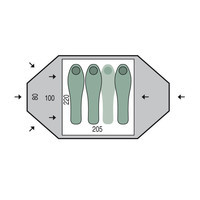Палатка трехместная Pinguin Tornado 3 Green (PNG 123)