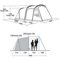 Палатка пятиместная Easy Camp Base Air 500 Aqua Stone (928288)