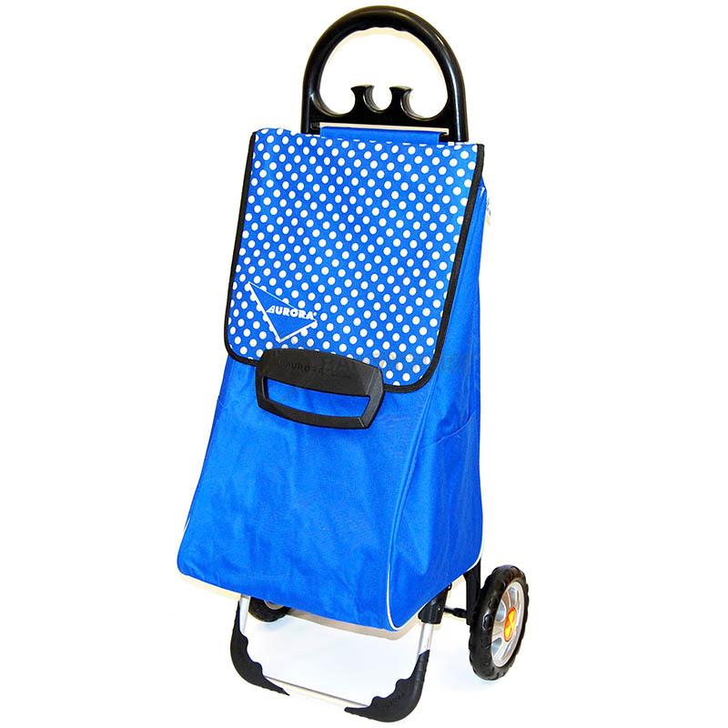 Хозяйственная сумка-тележка Aurora Milano 60 131 Blue/White point (928589)