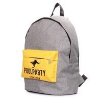 Городской рюкзак Poolparty Серый с желтым (backpack-yellow-grey)