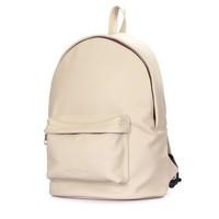 Городской кожаный рюкзак Poolparty Бежевый (backpack-leather-beige)