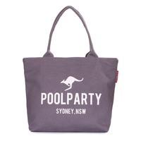 Женская холщевая сумка Poolparty Серый (pool-9-fullgrey)