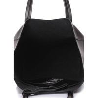 Женская сумка-шоппер Poolparty Model эко-кожа Черный (model-pu-black)