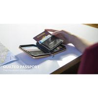 Портмоне алюминиевое Ogon Quilted Passport на молнии Розовое золото (QP_Rose_Golg) 