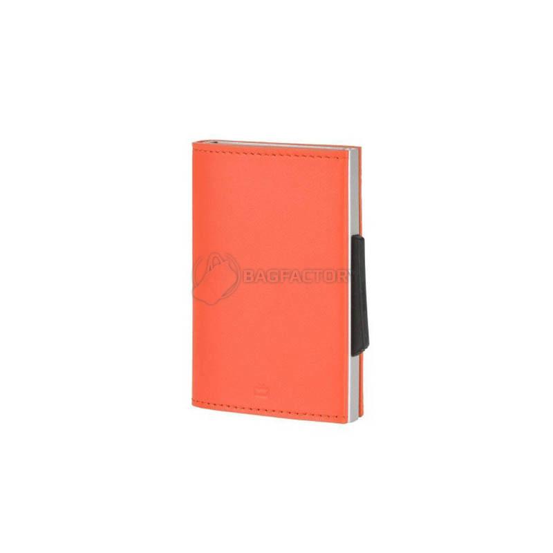 Кошелек кожаный Ogon Cascade Zipper Wallet Оранжевый (CZ_Orange)