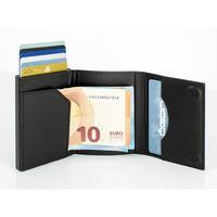 Кошелек кожаный Ogon Cascade Zipper Wallet Черный (CZ_F-Black)