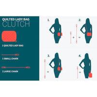 Клатч алюминиевый на молнии Ogon Quilted Lady Bag Платина (QLB_Platinium)