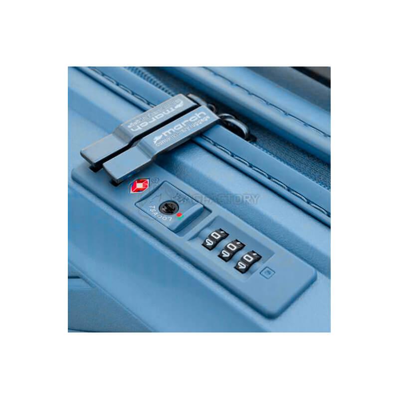 Чемодан на 4-х колесах March Gotthard 111л Серый/Синий (1201/48)