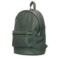 Городской кожаный рюкзак Poolparty Темно-зеленый (backpack-leather-darkgreen)