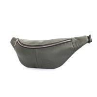 Поясная кожаная сумка Poolparty PLPRT Темно-зеленый (waistbag-leather-darkgreen)