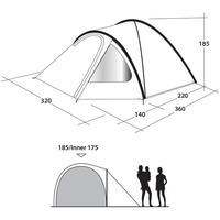 Палатка пятиместная Outwell Haze 5 Grey (111160)