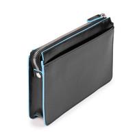 Клатч кожаный Piquadro Blue Square Black для смартфона с RFID защитой (AC5591B2R_N)