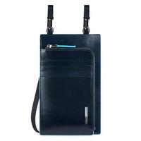Клатч кожаный Piquadro Blue Square Navy Blue для смартфона с RFID защитой (AC5634B2R_BLU2)