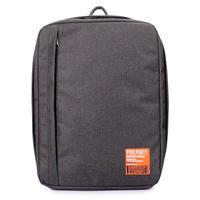 Рюкзак для ручной клади Poolparty AIRPORT Wizz Air/МАУ/SkyUp Графит 24л (airport-graphite)