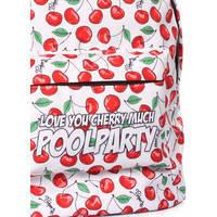 Городской рюкзак Poolparty CHERRY с черешнями (backpack-cherry)