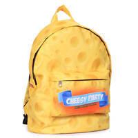 Городской рюкзак Poolparty CHEESY PARTY с сырным принтом (backpack-cheese)