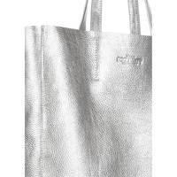 Женская кожаная сумка Poolparty City Серебро (city-silver)