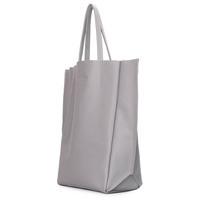 Женская кожаная сумка Poolparty BigSoho Серый (poolparty-bigsoho-grey)