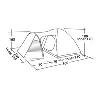 Палатка четырехместная Easy Camp Blazar 400 Rustic Green (120385)