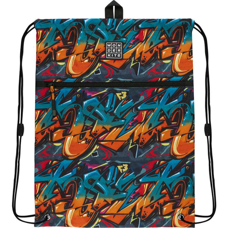 Школьный набор рюкзак+пенал+сумка для обуви Wonder Kite WK 727 Graffity (SET_WK22-727M-2)