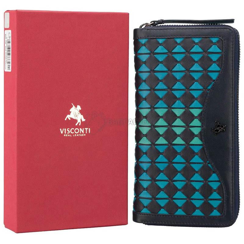 Кошелек женский кожаный Visconti BR76 Amour Blue/Orchid (BR76 BLUE/ORCHID)