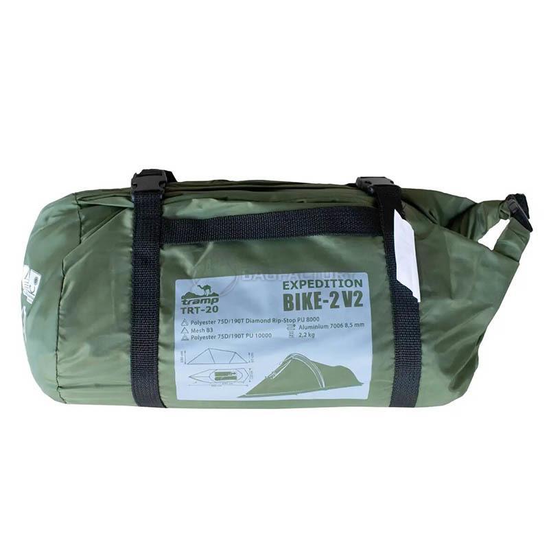 Палатка двухместная Tramp Bike 2 V2 Зеленая (TRT-020-green)
