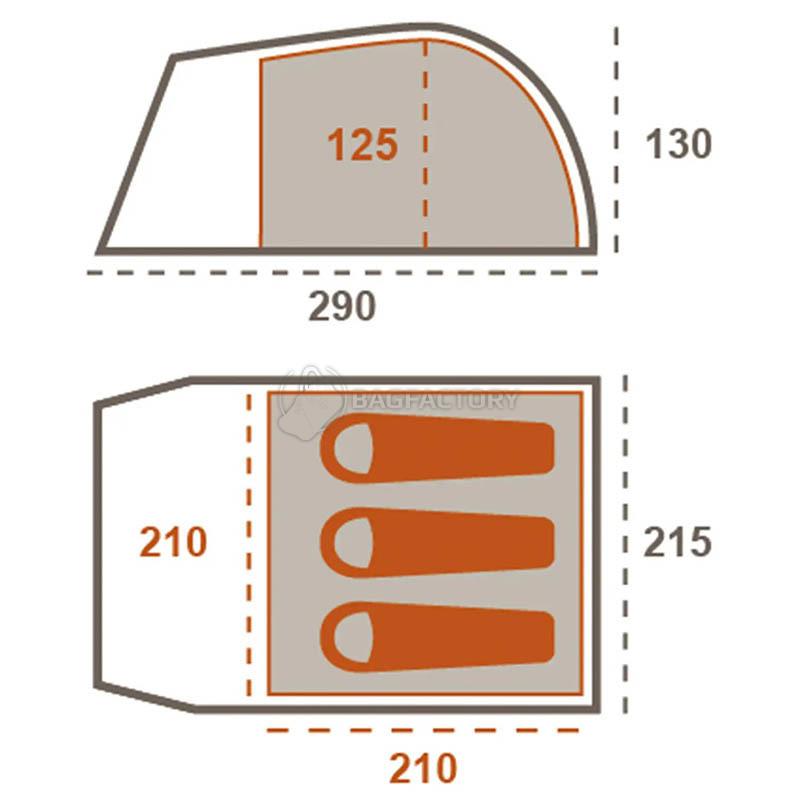 Палатка трехместная Grand Canyon Topeka 3 Capulet Olive (DAS301591)