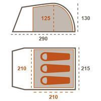 Палатка трехместная Grand Canyon Topeka 3 Capulet Olive (DAS301591)