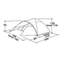 Палатка трехместная Easy Camp Quasar 300 Steel Blue (929567)