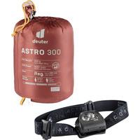 Спальный мешок пуховый Deuter Astro 300 L Redwood-Curry левый 220см (3711121 5908 1)